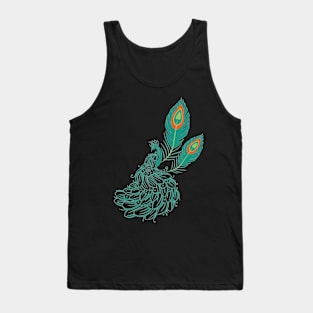 Peacock ,Peacock feather ( Print on front ) Tank Top